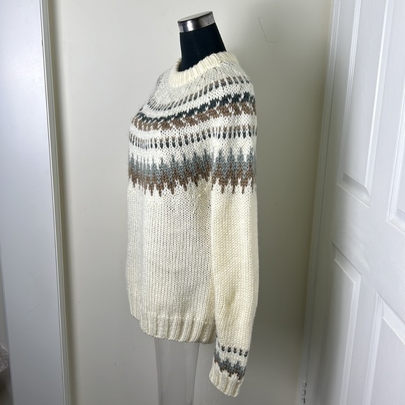 Vintage Winter Gear Korea Knit Fair Isle Nordic Sweater Size Medium - Picture 1 of 11